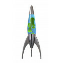 Raket Lavalamp – Blauw met Groen – Retro Design & Sfeervolle Lichtbeleving
