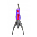 Raket Lavalamp - Violet met Rood - Retro Stijl & Betoverend Design