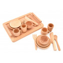 Houten Thee Set – Compleet Speelservies voor Kinderen – Inclusief Theepot, Kopjes, Schoteltjes en Dienblad – Voor Fantasierijk Spel