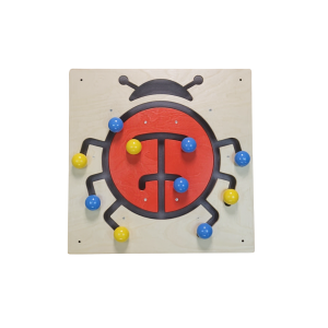 Wandpaneel Lieveheersbeestje – Educatief Sensorisch Speelpaneel voor Kinderen