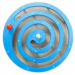 Wandpaneel Spiraalgeleider Blauw – Interactief Spel voor Kinderen