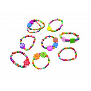 Kleurrijke Houten Kralen Armbanden - DIY Knutselset voor Kinderen - Maak 8 Creatieve Armbanden - Handvaardigheid & Creativiteit - Vanaf 6 Jaar