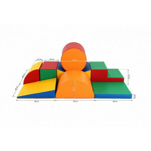 Soft Play foam speelblokken set 11, 8-delig XL