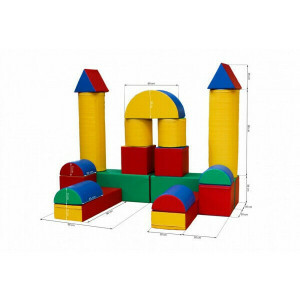 Soft Play mega foam bouwblokken set, 19-delig