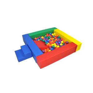 Complete Foam Ballenbak Set met Glijbaan, Trap, Mat en 500 Ballen – Zachte Valbescherming en Sensorische Stimulatie