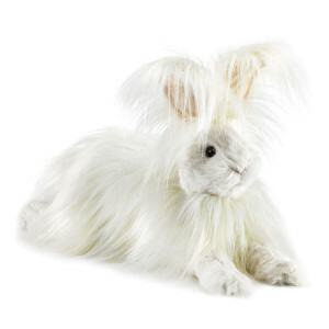 Angora Konijn Handpop – Educatieve en Zachte Levensechte Speelpop voor Kinderen