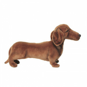 Levensechte Pluche Teckel Miniatuur - Bruine Hond - 59 cm - Handgemaakt, Perfect voor Thuis en als Cadeau