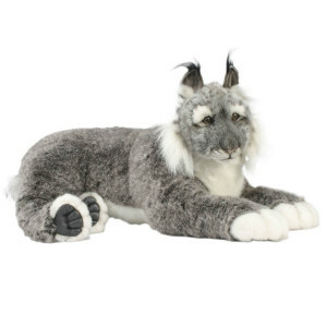 Mega Knuffel - Grijze Lynx - 70 cm - Levensecht - Pluche knuffel