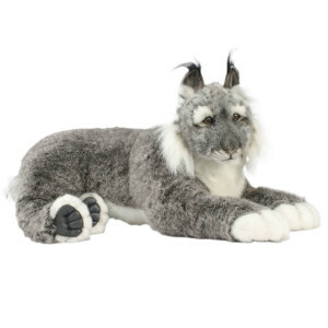 Mega Knuffel Grijze Lynx - 70 cm - Levensecht Pluche - Educatief Speelgoed voor Kinderen