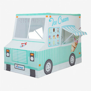 IJscowagen & Cupcake Foodtruck Speeltent – Dubbelzijdige Speelgoedtent voor Creatief Rollenspel – 147 x 86 x 107 cm