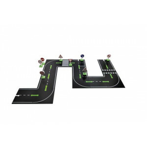 Road & Cars - Houten Puzzelweg met Robuuste Auto's