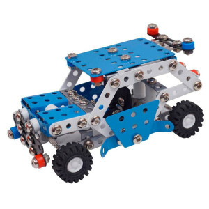 Metal Techno Delta Politieauto – Metalen Bouwset 269 Delig – Educatief Constructiespeelgoed voor Kinderen – Technisch Bouwspeelgoed Politiewagen