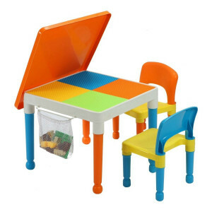 Multifunctionele activiteitentafel en 2 stoelen met opbergvak