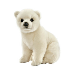 Knuffel IJsbeer Welp - Levensecht - 24 cm - Wit - Pluche Knuffel