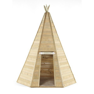 Grand Wooden Teepee Hideaway – Duurzaam Houten Speelhuis voor Creatief Buiten Spel