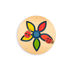 Wandpaneel WonderBloem – Educatief Sensorisch Speelpaneel met Beweegbare Lieveheersbeestjes