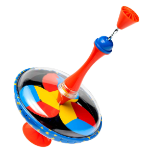 Verkleurende Bromtol – Klassieke Draaiende Tol voor Kinderen – Regenboogkleur Effect, Educatief en Betoverend Speelgoed, 175 mm