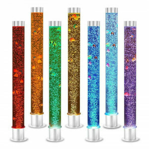 Bellenbuis 120 cm met Visjes en Wandklem | Sensorische Bubbelbuis met Afstandsbediening