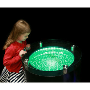 Ronde Bellentafel met Kleurveranderende LED-Verlichting – Sensorische Meubels met Afstandsbediening