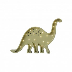 Dinosaurus Nachtlampje - Houten Sfeerverlichting met Dimmer en Timer - Olijfgroen - Perfect voor Baby’s en Peuters