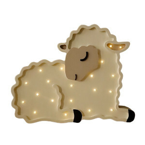 Houten Nachtlampje Schaap – Magische LED Sfeerverlichting met Dimmer en Timer - Perfect voor Baby's en Peuters - Wandlamp voor in de Slaapkamer en Kinderkamer