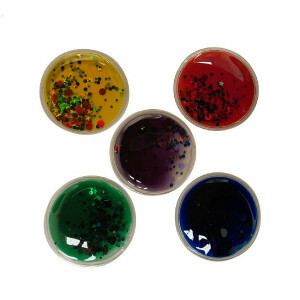 Squidgy Sparkle Circles Jelly Shapes – Set van 5 | Tactiel en Visueel Stimulerend Educatief Speelgoed