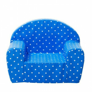 Kinder Fauteuil Stoel (blauw met witte stippen) - Gepetto (05.07.06.00-b)