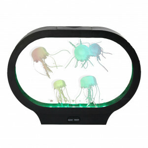 Kwallen Aquarium - Ovaal Zwart - Sensorische Decoratie met LED-verlichting
