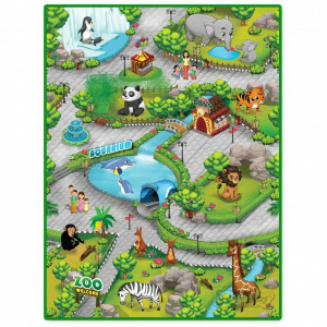 3DU Play Dierentuin Playmat - Ontmoet Dieren in Augmented Reality via je Telefoon of Tablet – Educatief Speelmat voor Kinderen