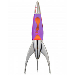 Raket Lavalamp - Paars met Oranje - Retro Stijl & Betoverend Design