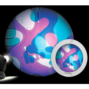 Mathmos Space Projector Zwart – Kleurenschijf Paars/Blauw | Dynamische Olie-Lichtprojectie voor Sensorische & Sfeerruimtes