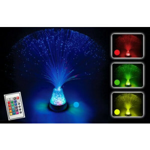 Glasvezel Ice Lamp met Afstandsbediening – Kleurrijke Feestverlichting, Nachtlamp en Sensorische Sfeer voor Rust en Ontspanning