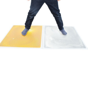 Set 2 st. Gel Vloertegels Goud & Zilver - Sensorische Snoezelen Mat