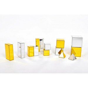 Metalen Bouwstenen - Set van 14 | Goud en Zilver Metallic kleuren - Speelblokken