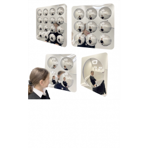 Set van 4 Bolle Spiegels – Sensorische Spiegels – Ontwikkeling van Kinderen – Fantasie, Creativiteit en Zintuiglijke Stimulatie