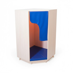 Houten Gevoerde Sensorische Den met Sfeerverlichting – Rustgevende Sensorische Meubel voor ADHD & Autisme