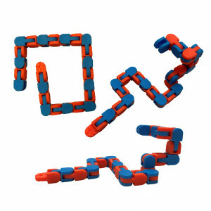 3x Twist Blocks Sensory Fidget Toy - Zintuiglijk Speelgoed met Stimulerend Klikgeluid - Oranje & Blauw