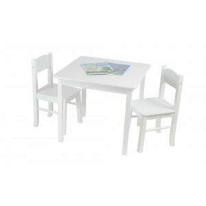 Witte houten tafel & 2 stoelenset (TF5303)